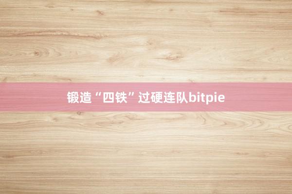 锻造“四铁”过硬连队bitpie