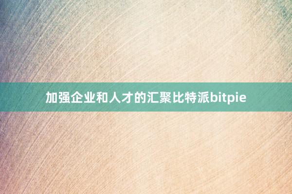 加强企业和人才的汇聚比特派bitpie