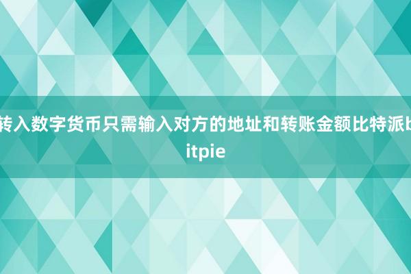 转入数字货币只需输入对方的地址和转账金额比特派bitpie