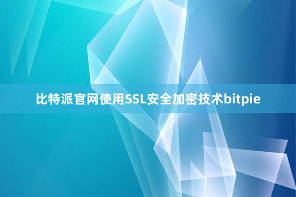 比特派官网使用SSL安全加密技术bitpie