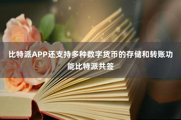 比特派APP还支持多种数字货币的存储和转账功能比特派共签