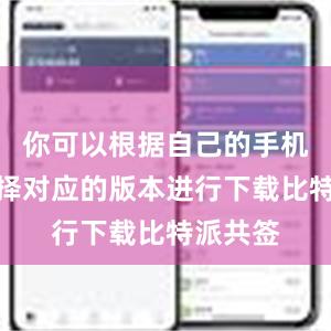 你可以根据自己的手机系统选择对应的版本进行下载比特派共签