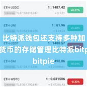 比特派钱包还支持多种加密货币的存储管理比特派bitpie