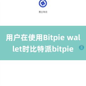 用户在使用Bitpie wallet时比特派bitpie