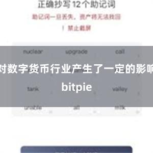 对数字货币行业产生了一定的影响bitpie